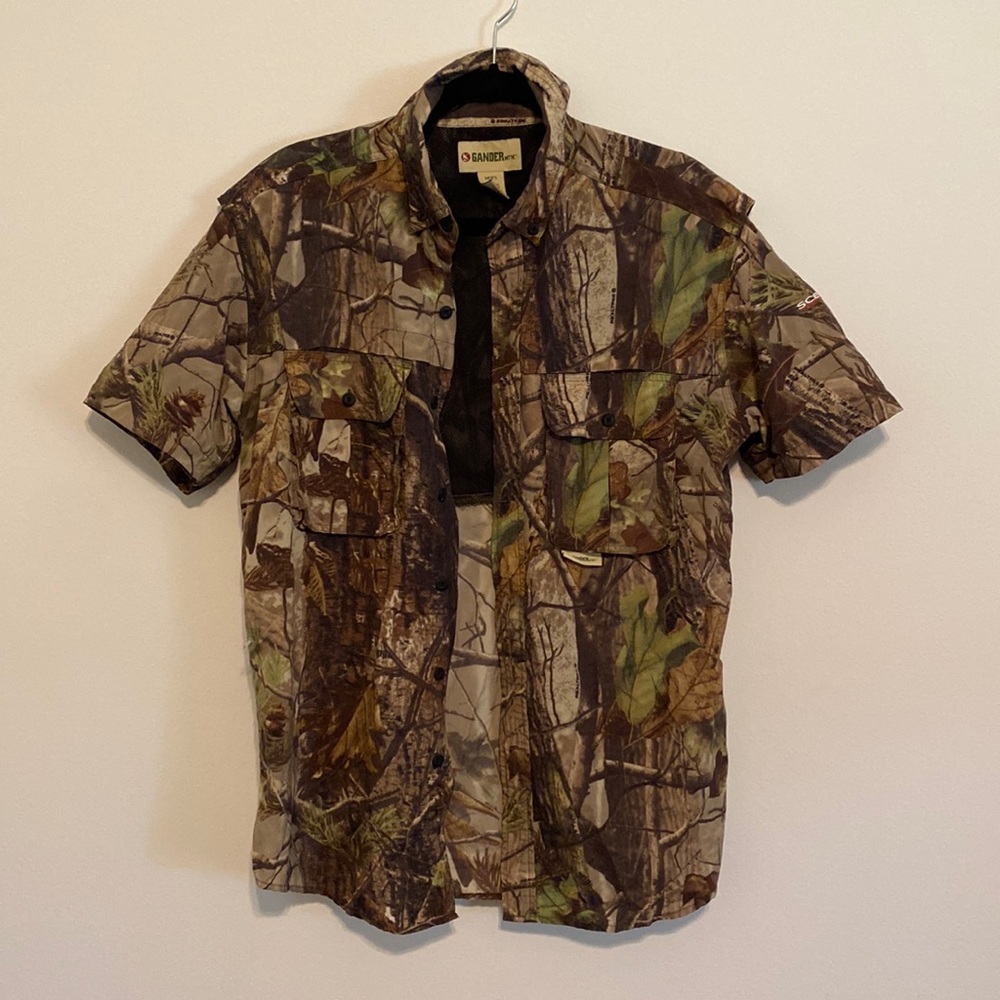 Short sleeve Camo button down